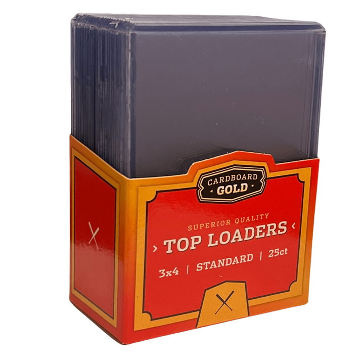Cardboard Gold 3x4 Inch Toploader - 35 pt - (25 Count)