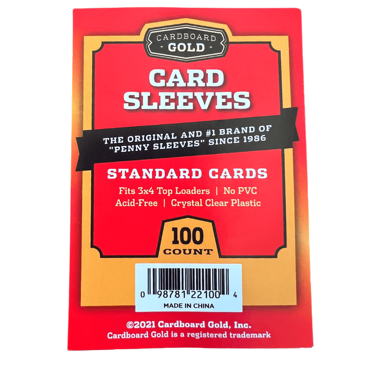 Cardboard Gold Soft Trading Card Penny Sleeves 2.5" x 3.5"