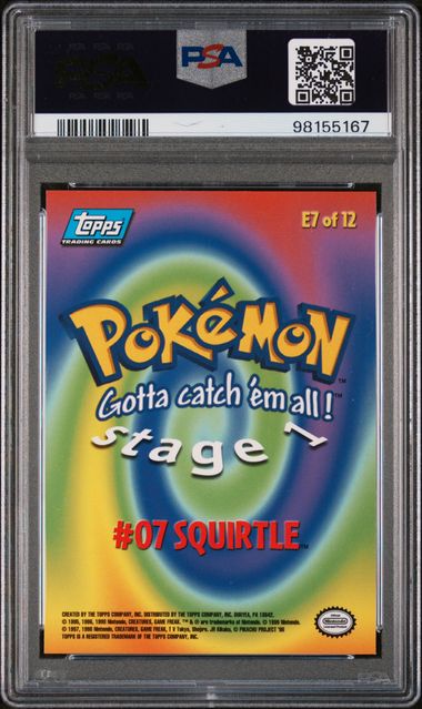 PSA (MINT 9) Squirtle #E7 - Topps Pokemon The Movie Edition (#98155167)