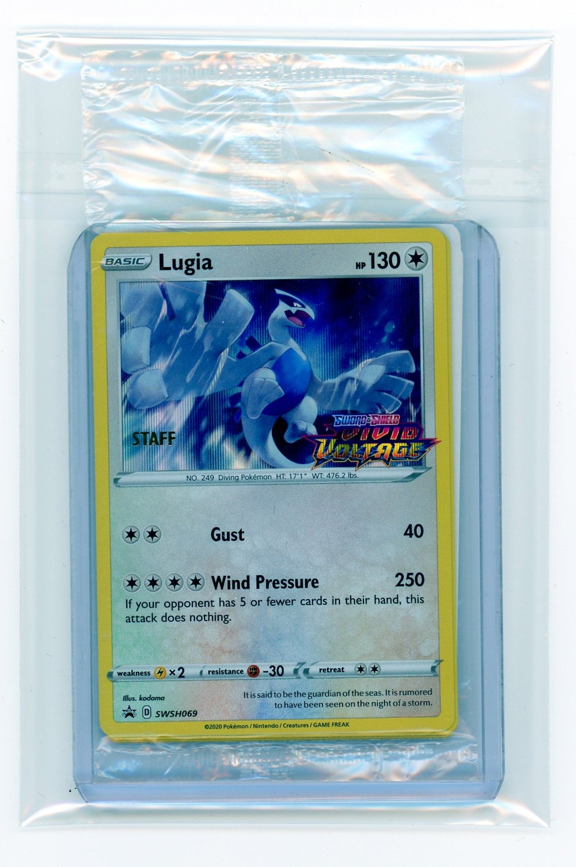 Factory Sealed Vivid Voltage STAFF Stamped Prerelease Promo Pack (Contains 4 Cards - Lugia, Charizard, Snorlax, Donphan)