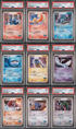 PSA 8-9 PokéPark Premium File - Blue Sheet - Complete 9 Card Sequentially Graded Set w/ Original Binder & Sticker (LOW POP)