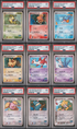 PSA 7-10 PokéPark Premium File - Forest Sheet - Complete 9 Card Sequentially Graded Set w/ Original Binder & Sticker (LOW POP)