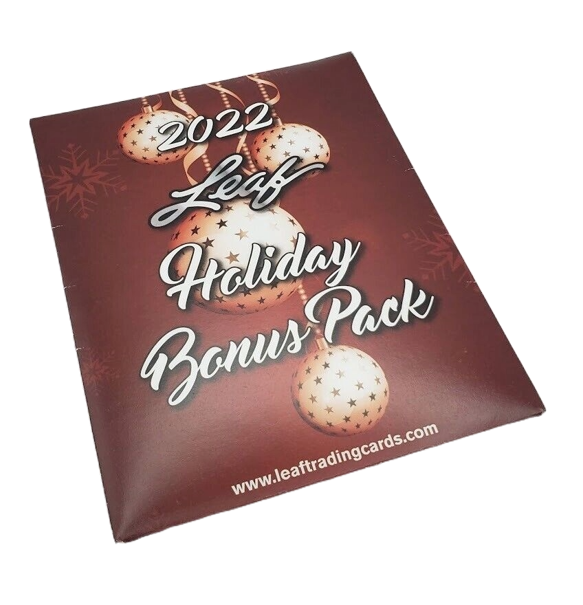 2022 LEAF Holiday Bonus Pack (1 Autographed Card, 1 Relic Card or 1 Printing Plate)