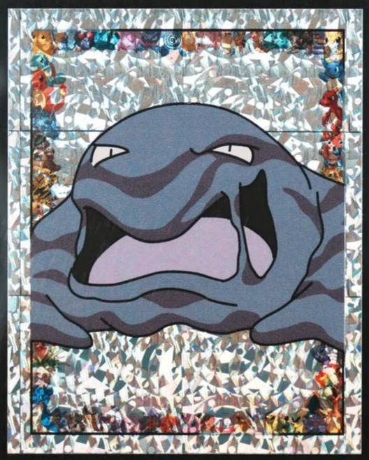 muk holographic pokemon card Muk - Prism Holo (S14) [Merlin / Topps Stickers