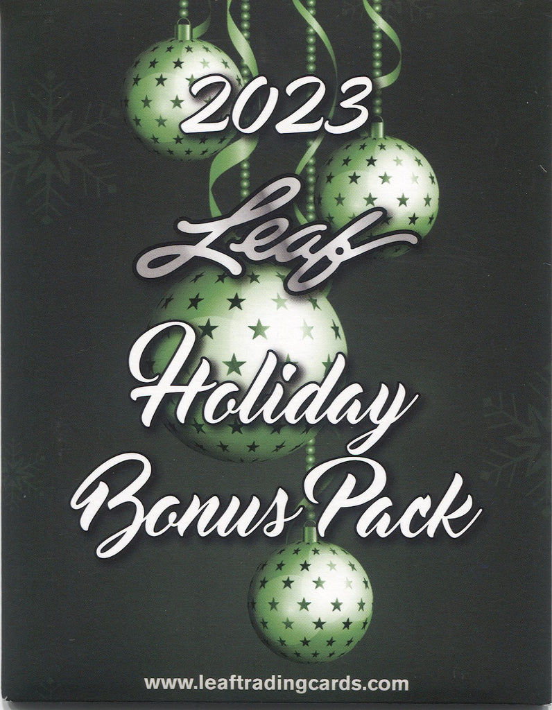 2023 LEAF Holiday Bonus Pack (1 Autographed Card, 1 Relic Card or 1 Printing Plate)