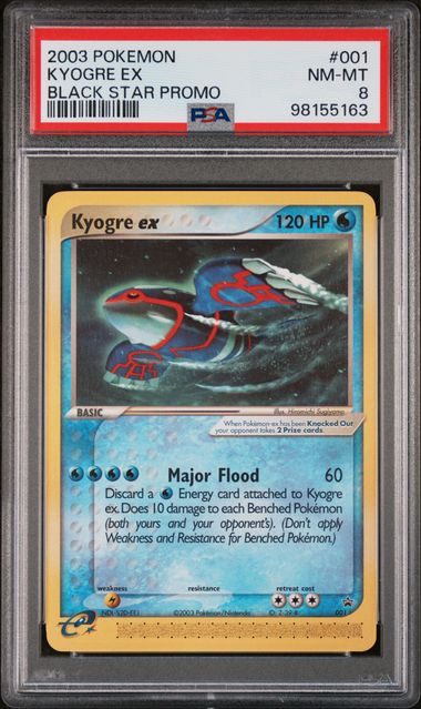 PSA (NM-MT 8) Kyogre ex #001 - Pokemon Black Star Promo (#98155163)