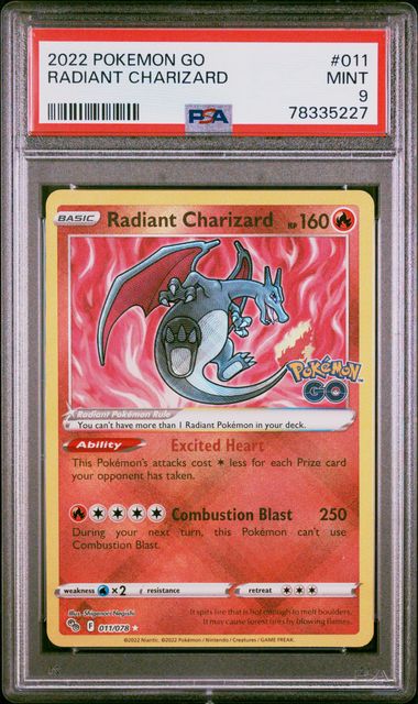 [PSA 9 - MINT] RADIANT CHARIZARD #011 - - Go (2022)