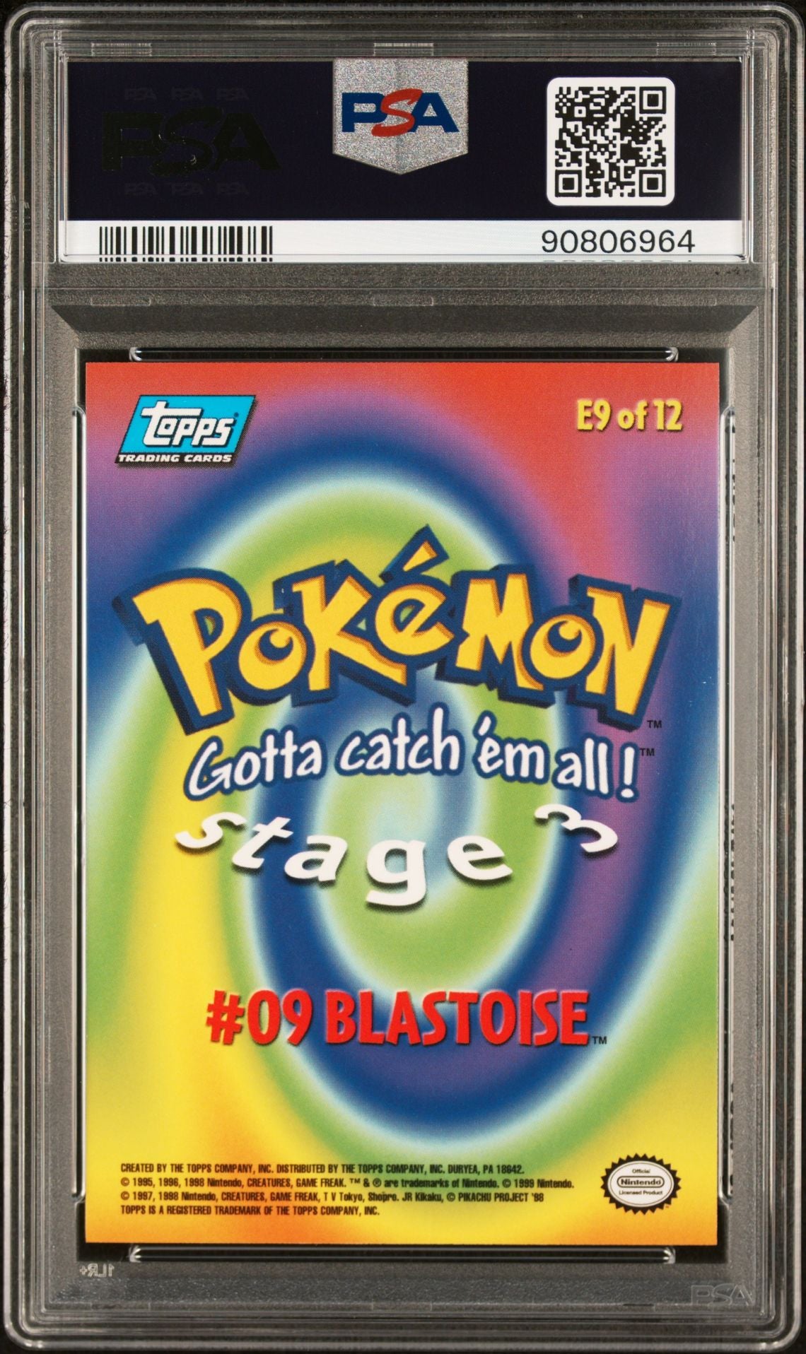 PSA (MINT 9) Blastoise #9 #E9 - Topps Pokémon The Movie Edition (#90806964)