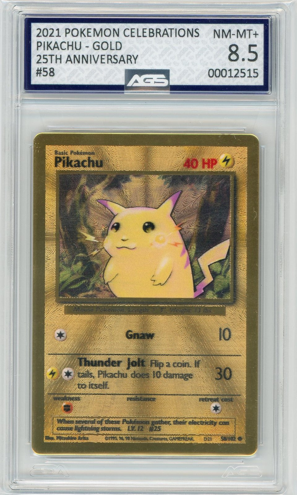AGS (NM-MT+ 8.5) Pikachu #38/102 - Celebrations (#00012515)