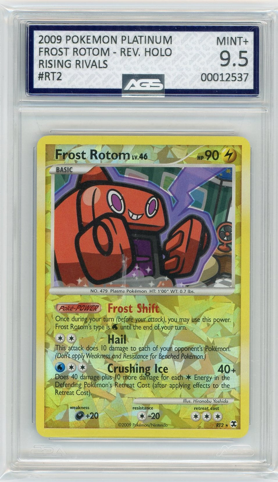 AGS (MINT+ 9.5) Frost Rotom #RT2 - Platinum - Rising Rivals (#00012537)