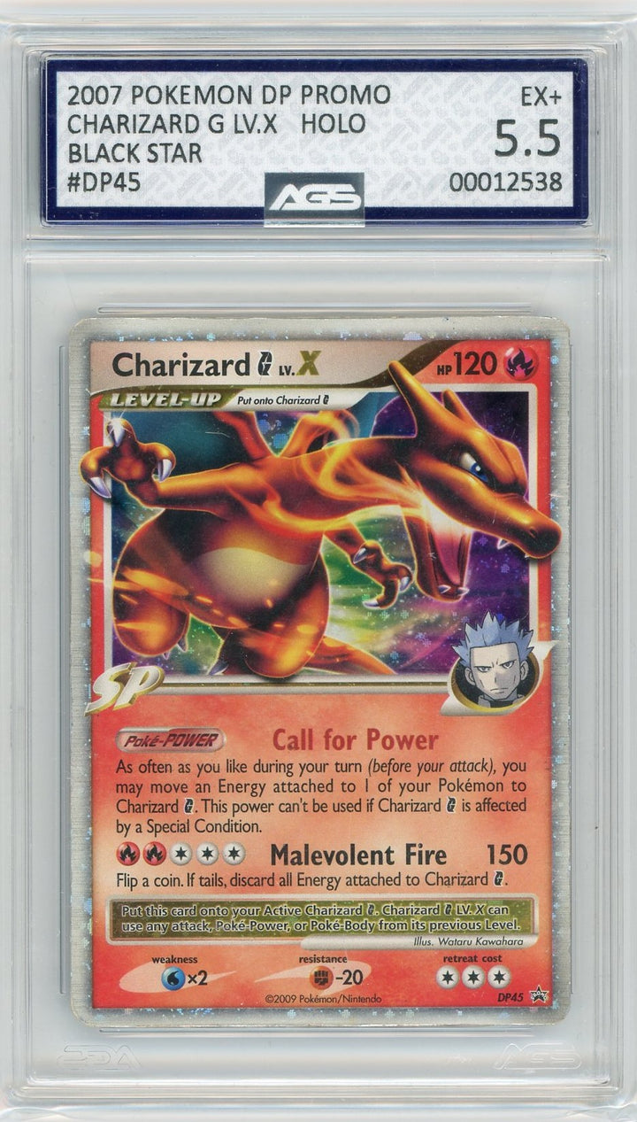 AGS (EX+ 5.5) Charizard G LV.X #45 - DP Black Star Promos (#00012538)
