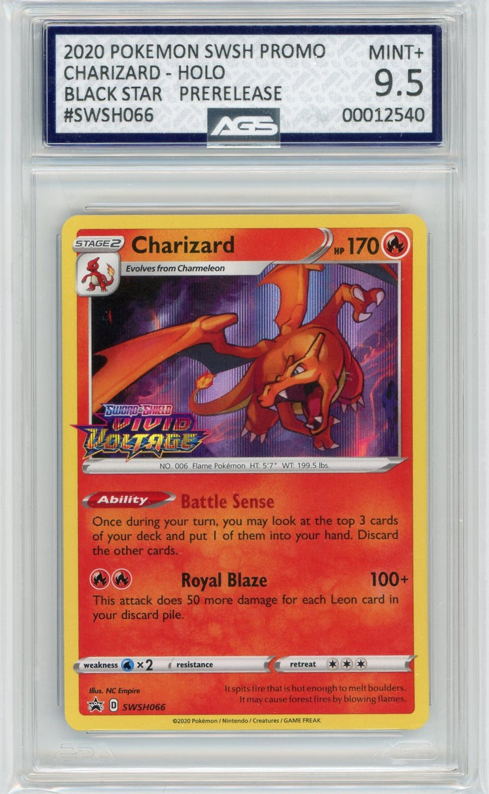 AGS (MINT+ 9.5) Charizard #66 - Sword & Shield Promos (#00012540)