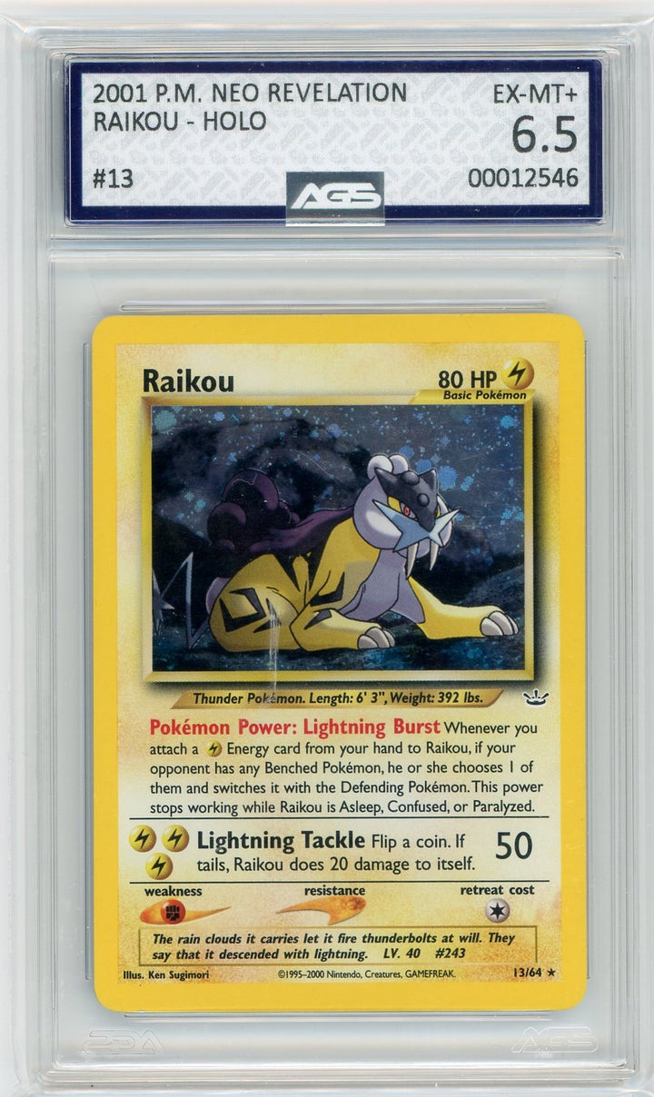 AGS (EX-MT+ 6.5) Raikou #13 - Neo Revelation (#00012546)