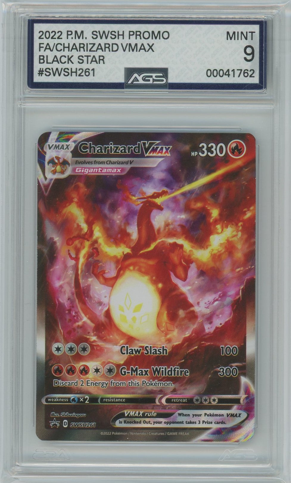 AGS (MINT 9) Charizard VMAX #SWSH261 - Sword & Shield Promos (#00041762) AGS (MINT 9) Charizard VMAX #SWSH261 - Sword & Shield Promos (#00041762)