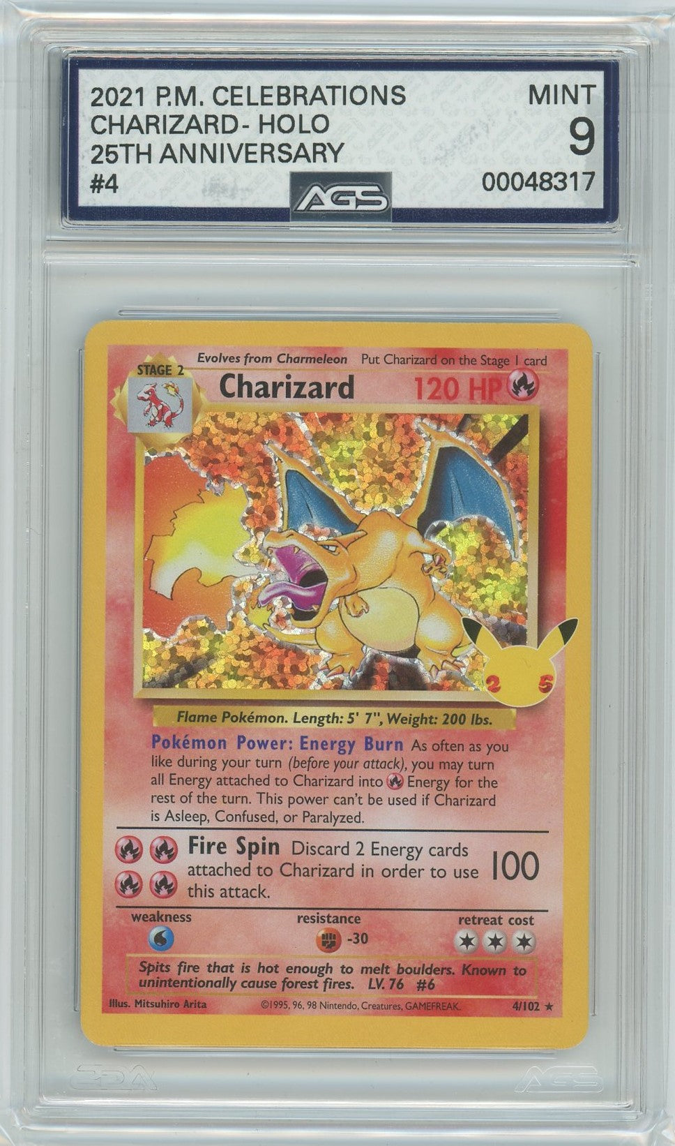 PSA 9 charizard 25th 2024 anniversary