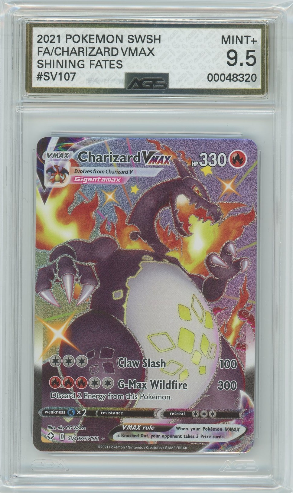 AGS (MINT+ 9.5) Charizard VMAX #SV107 - Shining Fates (#00048320)