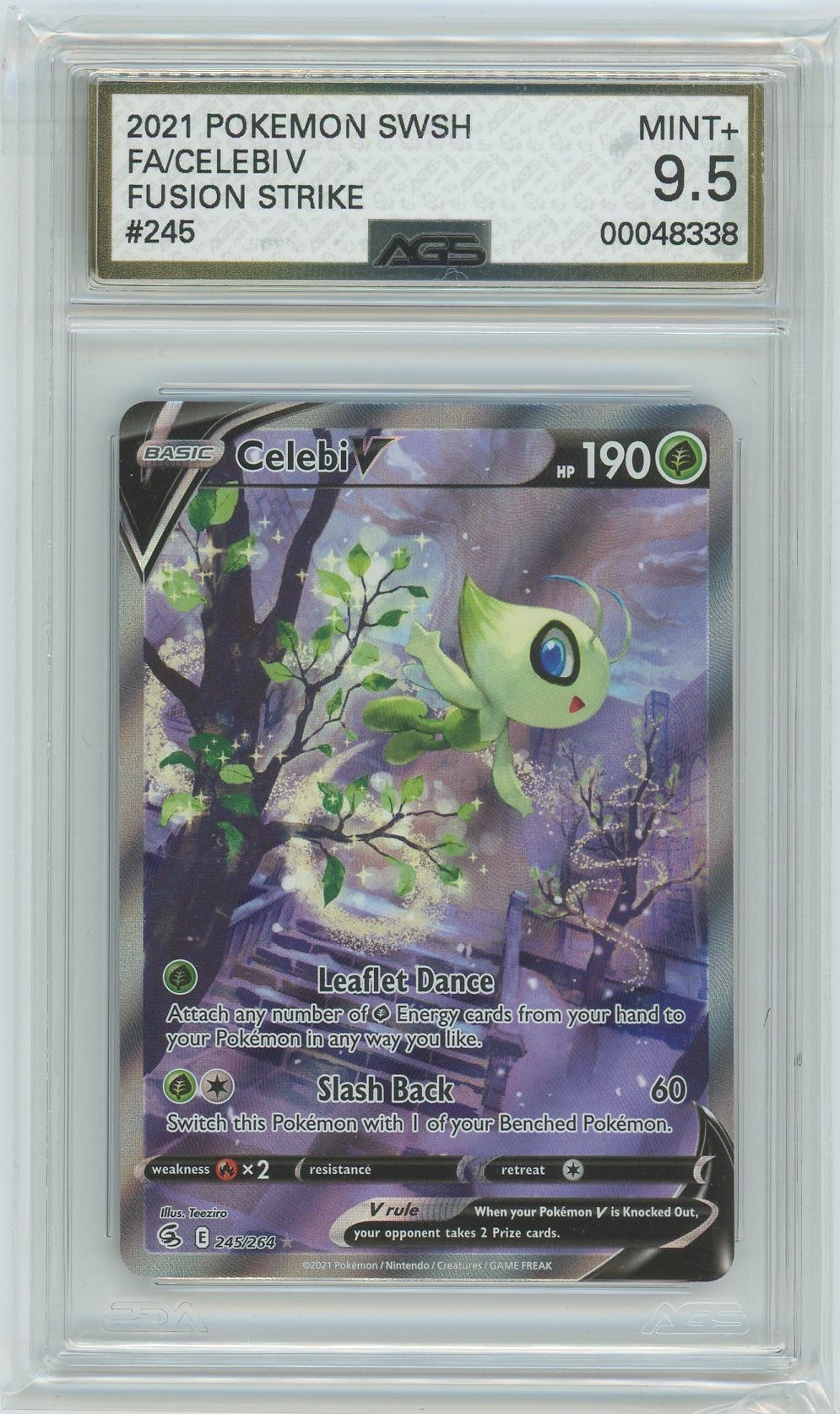 AGS (MINT+ 9.5) Celebi V #245 - Fusion Strike (#00048338)