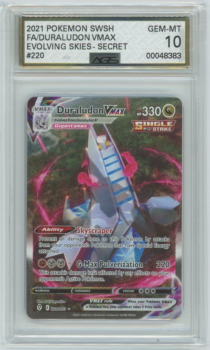 AGS (GEM-MT 10) Duraludon VMAX #220 - Evolving Skies (#00048383)