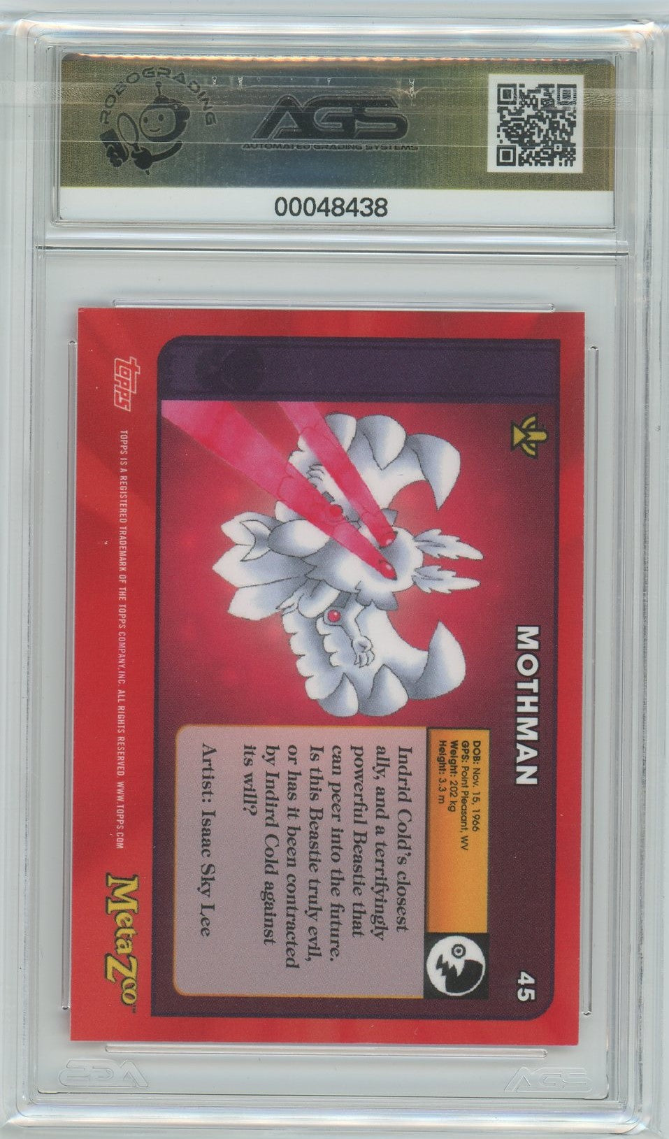 AGS (MINT+ 9.5) Mothman #45 - 2021 Topps MetaZoo Cryptid Nation (#00048438)