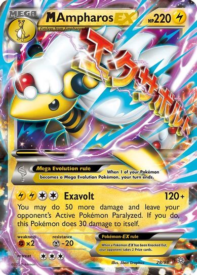 M Ampharos EX (28/98) [XY : Ancient Origins]