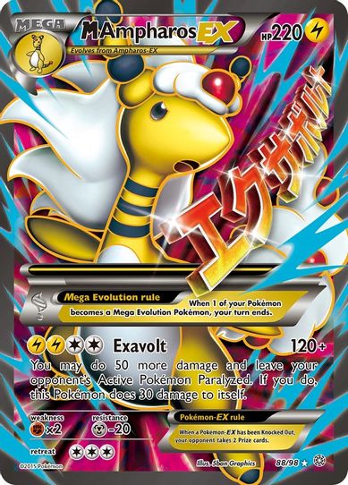 M Ampharos EX ( Full Art) (88/98) [XY : Ancient Origins]
