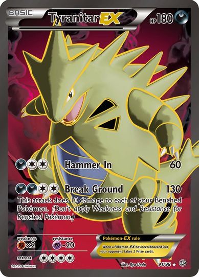 Tyranitar EX ( Full Art) (91/98) [XY : Ancient Origins]