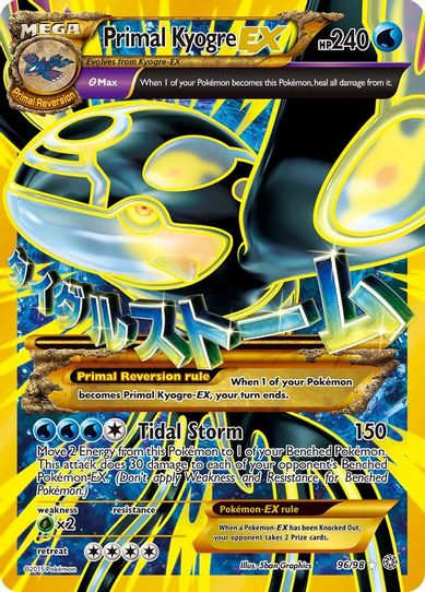 Primal Kyogre EX (Shiny Full Art) (96/98) [XY : Ancient Origins]