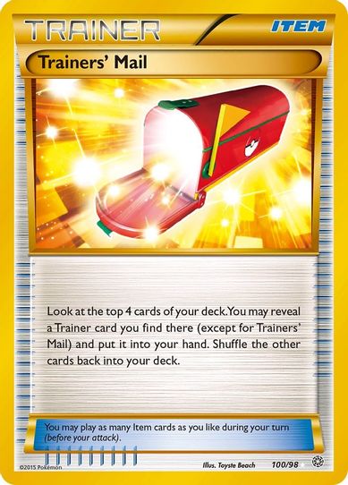 Trainers' Mail (Secret) (100/98) [XY : Ancient Origins]
