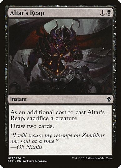 Altar's Reap (103) [Battle for Zendikar]