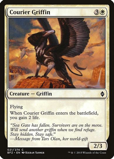 Courier Griffin (21) [Battle for Zendikar]