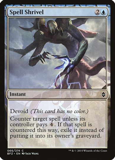 Spell Shrivel (66) [Battle for Zendikar]