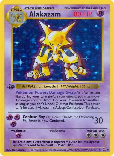 Alakazam (1/102) [Base Set (Shadowless)]
