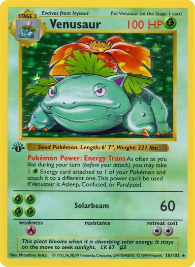 Venusaur (15/102) [Base Set (Shadowless)]