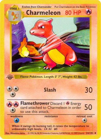 Charmeleon (24/102) [Base Set (Shadowless)]