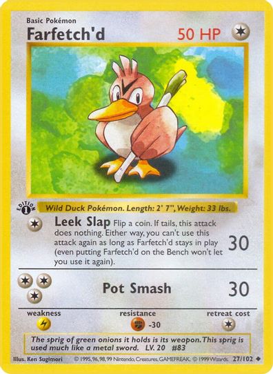 Farfetch'd (27/102) [Base Set (Shadowless)]
