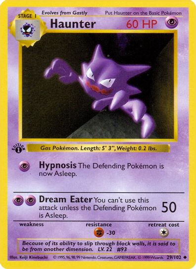 Haunter (29/102) [Base Set (Shadowless)]
