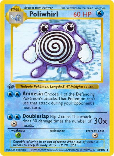 Poliwhirl (38/102) [Base Set (Shadowless)]