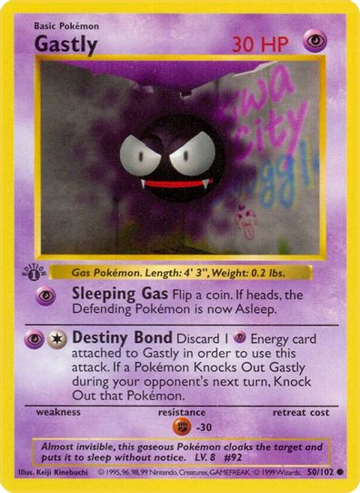 Gastly (50/102) [Base Set (Shadowless)]