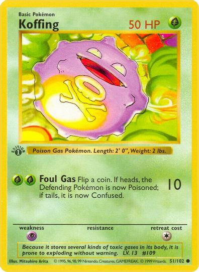 Koffing (51/102) [Base Set (Shadowless)]