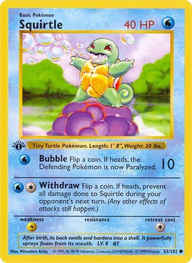 Squirtle (63/102) [Base Set (Shadowless)]