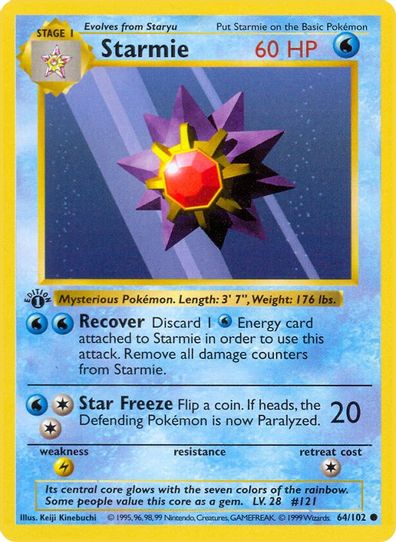Starmie (64/102) [Base Set (Shadowless)]