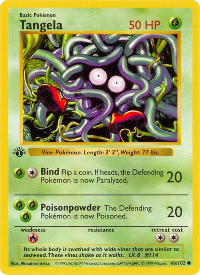 Tangela (66/102) [Base Set (Shadowless)]