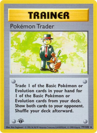 Pokemon Trader (77/102) [Base Set (Shadowless)]