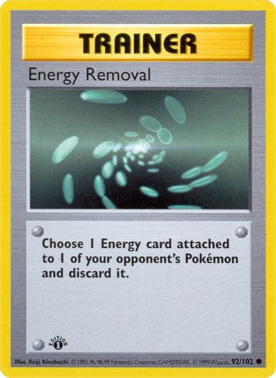 Energy Removal (92/102) [Base Set (Shadowless)]