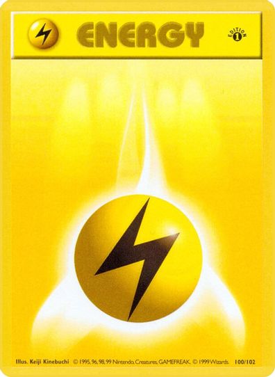 Lightning Energy (100/102) [Base Set (Shadowless)]