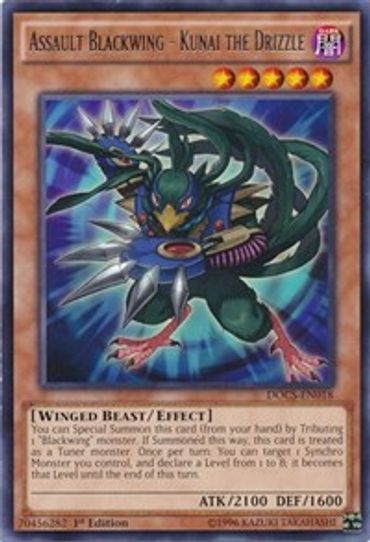 Assault Blackwing - Kunai the Drizzle (DOCS-EN018) [Dimension of Chaos]