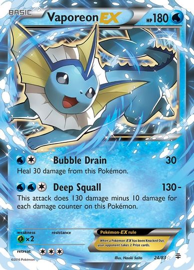 Vaporeon EX (24/83) [Generations]