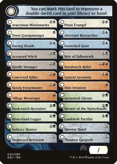 Checklist Card - (CH) Shadows over Innistrad [Shadows over Innistrad]