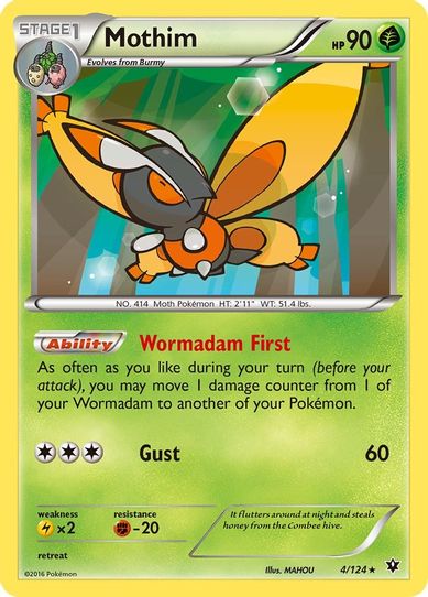 Mothim (4/124) [XY : Fates Collide]