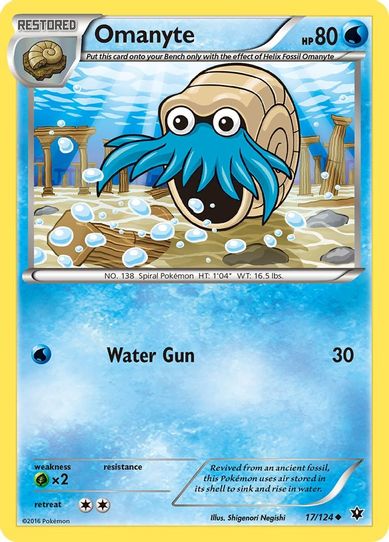 Omanyte (17/124) [XY : Fates Collide]